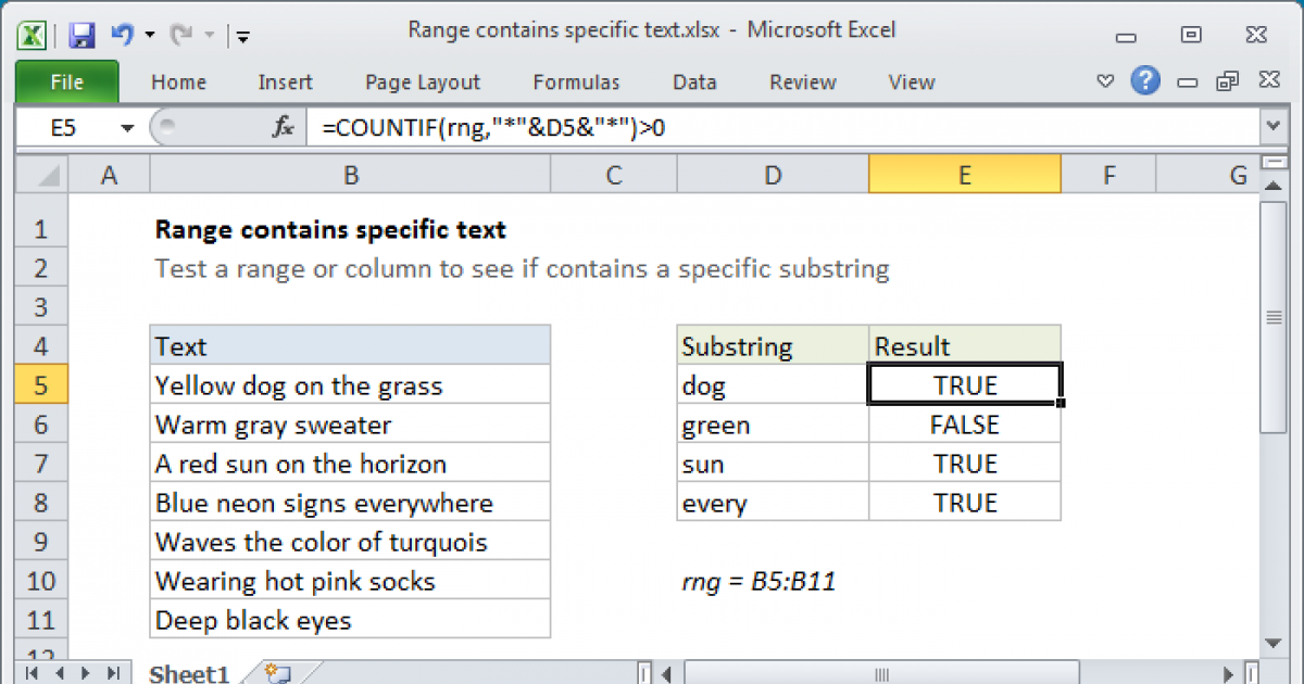 How To Check If Cell Contains Text In Excel Formula